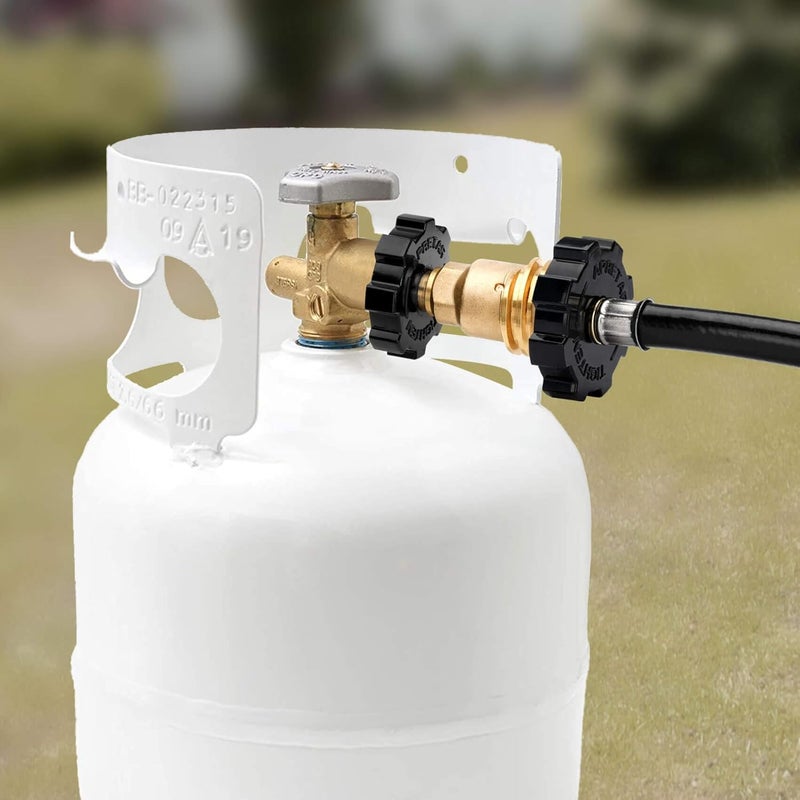 Aekops 100lb Propane Tank Adapter, Universal Fit POL Propane Tank Adapter Converts POL to QCC1, LP Tank Adapter Old to New Connection Type, Solid Brass - Image 4